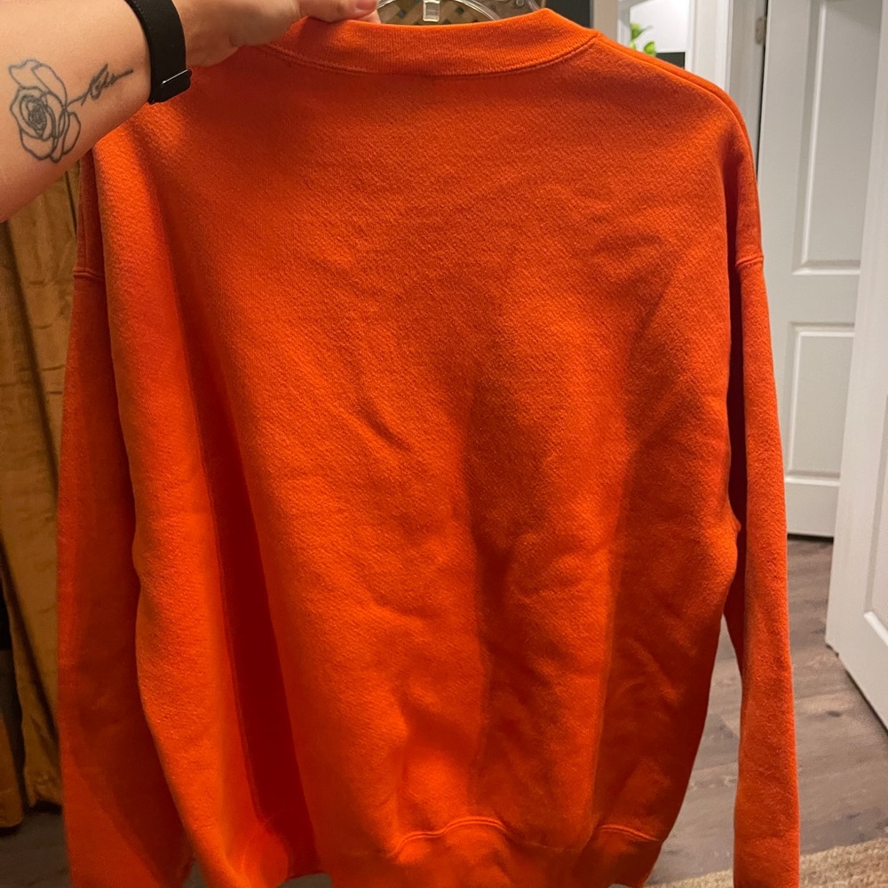 size large vintage (2000) y2k cleveland browns orange sweatshirt - Picture 4 of 4